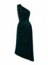 Emerald Crystal Velvet Dress