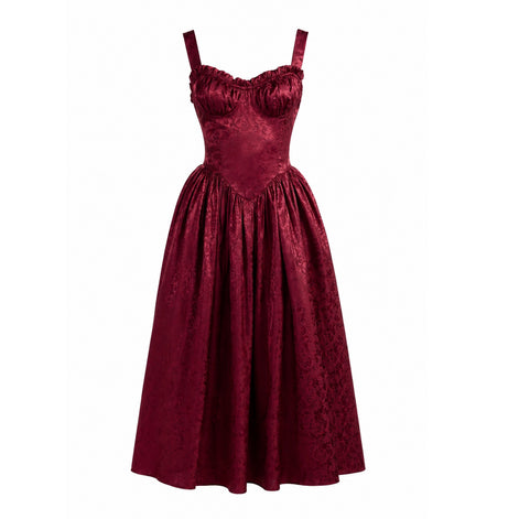 Rouge Corset Midi Dress