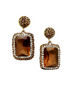 Amber Gemstone Drop Earrings
