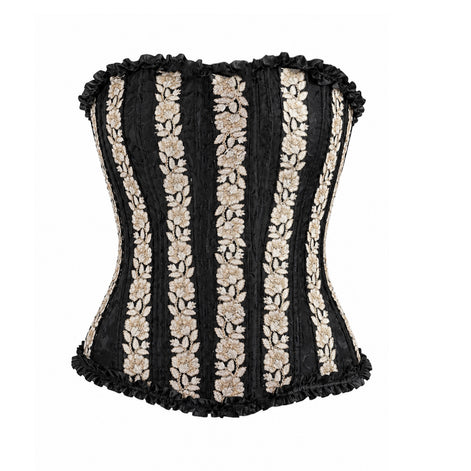 Noir Jardin Embroidered Corset Top