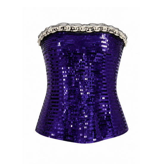 Purple Galactica Sequin Corset