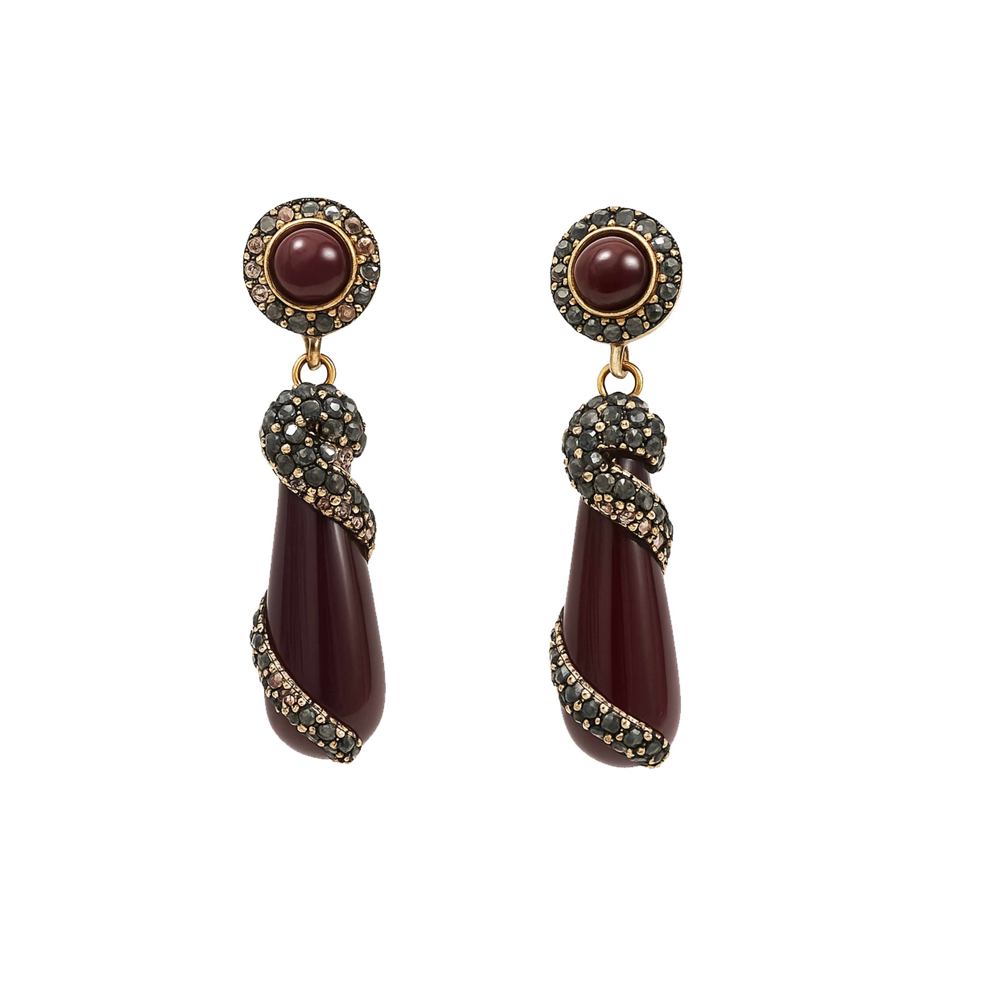 Garnet Noir Drop Earrings