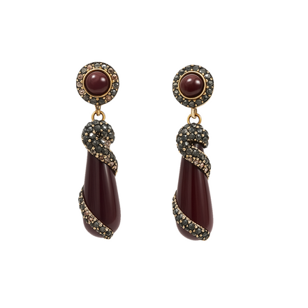 Garnet Noir Drop Earrings