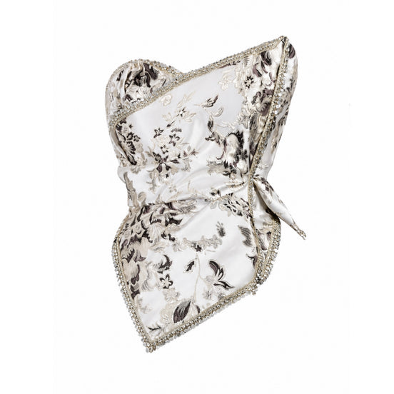 Silver Jardin Asymmetrical Corset Top