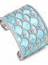 Mosaic Blue Crystal Cuff Bracelet