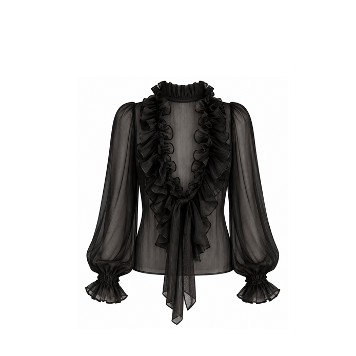 Raven Ruffle Shirt