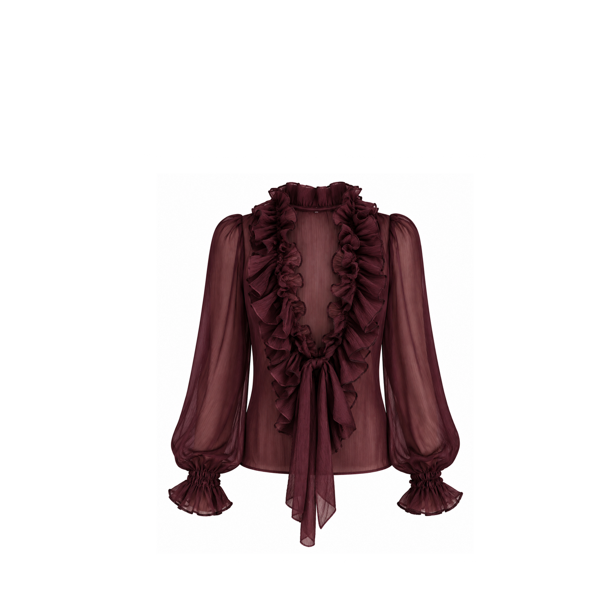 Bordeaux Ruffle Shirt
