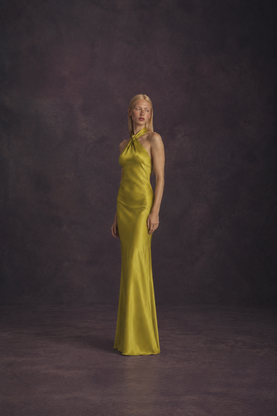 Citron Halter Dress