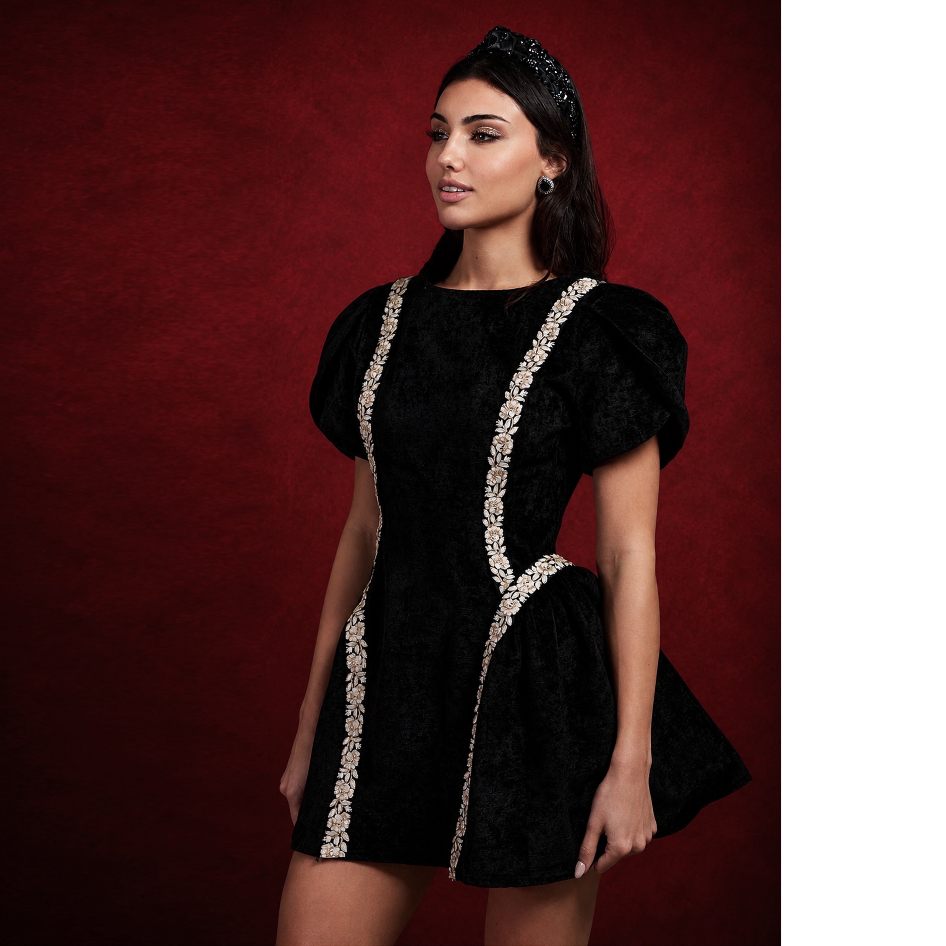 Fleur Sculpted Mini Dress