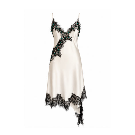 Lace & Emerald Crystal Dress
