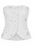 White Tweed Sequin Top