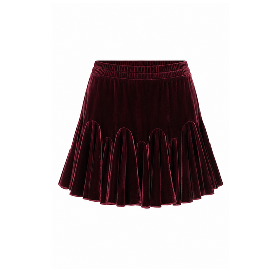 Velvet Mini Skirt