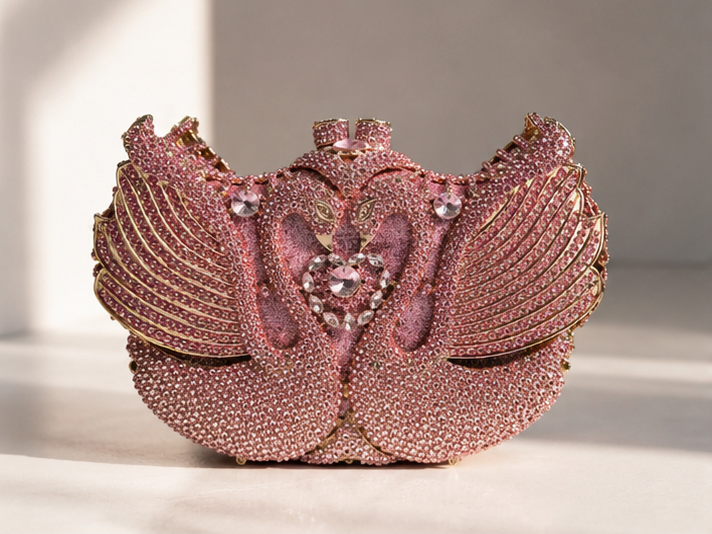 Swan Crystal Clutch