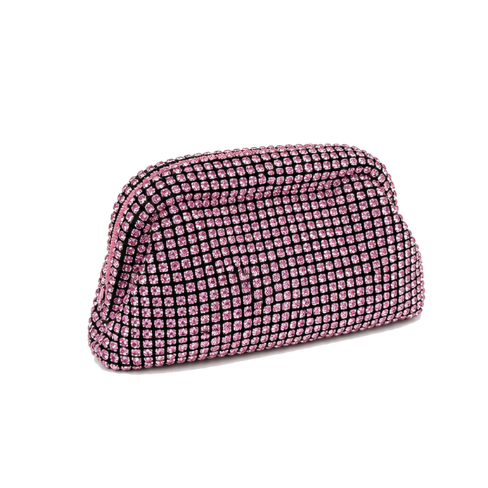 Rosé Rhinestone Clutch