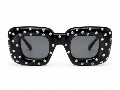 Midnight Muse Rhinestone Sunglasses