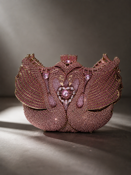 Swan Crystal Clutch