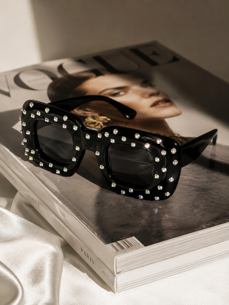 Midnight Muse Rhinestone Sunglasses