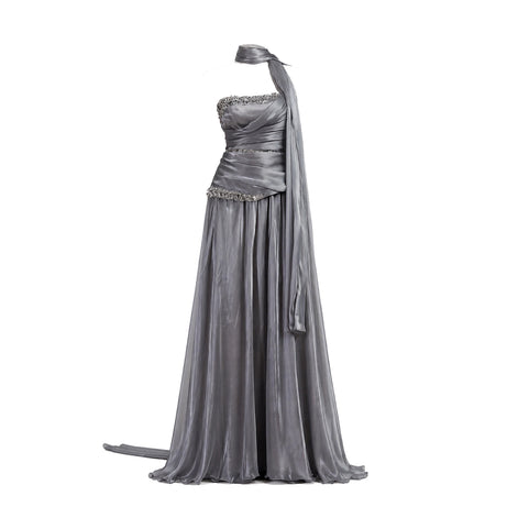 Silver Veil Crystal Dress
