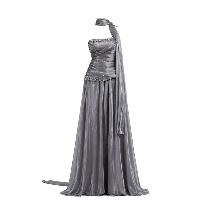 Silver Veil Crystal Dress