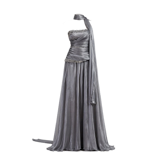 Silver Veil Crystal Dress
