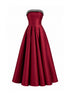 Rouge Pearl Strapless Dress