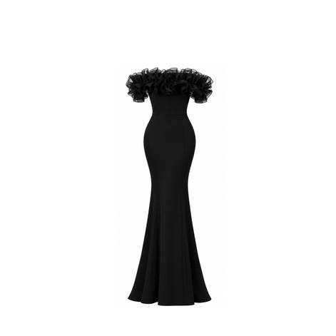 Noir Camellia Gown