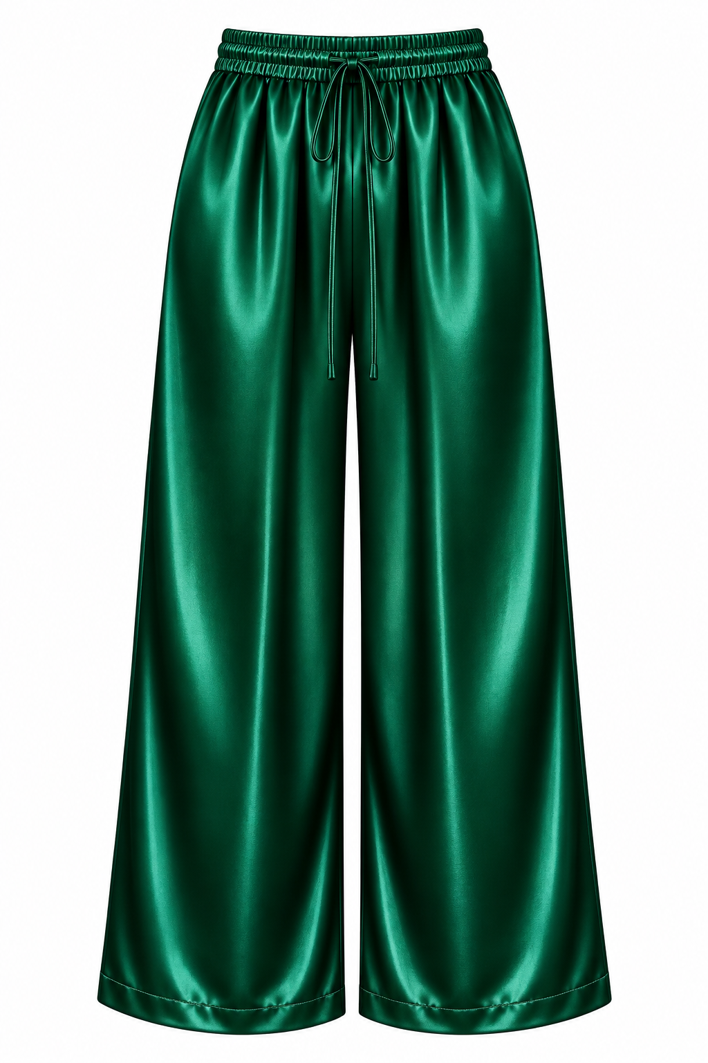 Emerald Satin Trousers