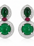 Emerald Halo Earrings