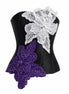 Midnight Orchid Embellished Corset Top