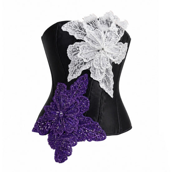 Midnight Orchid Embellished Corset Top