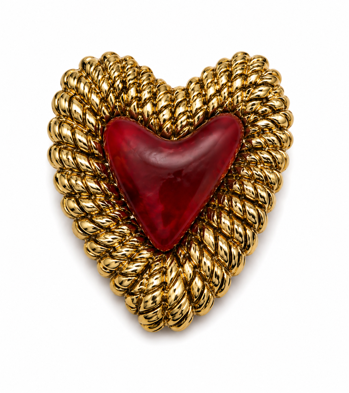 Crimson Heart Brooch