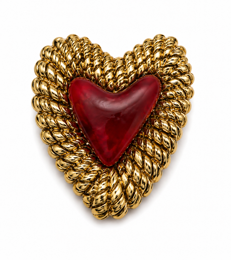 Crimson Heart Brooch