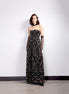 Midnight Embellished Strapless Gown