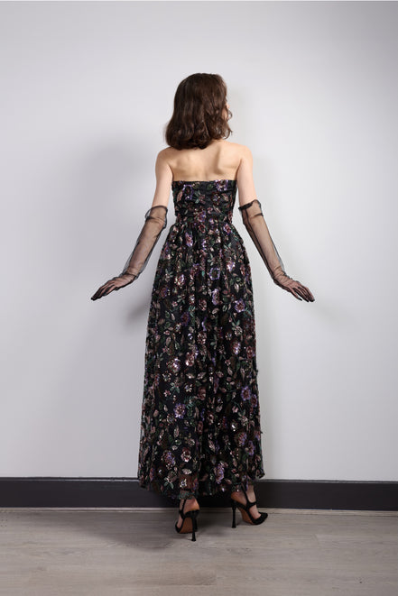 Enchanted Garden Strapless Gown