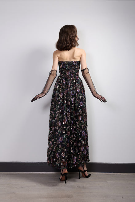 Enchanted Garden Strapless Gown