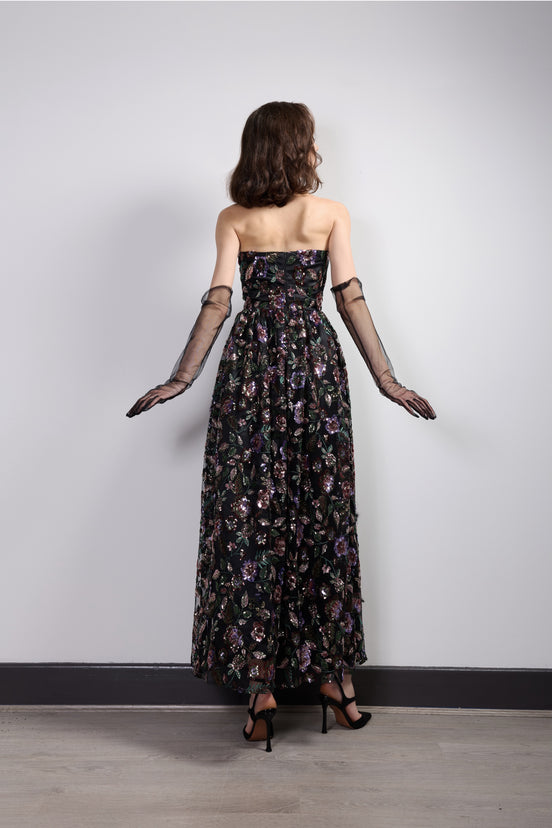 Enchanted Garden Strapless Gown