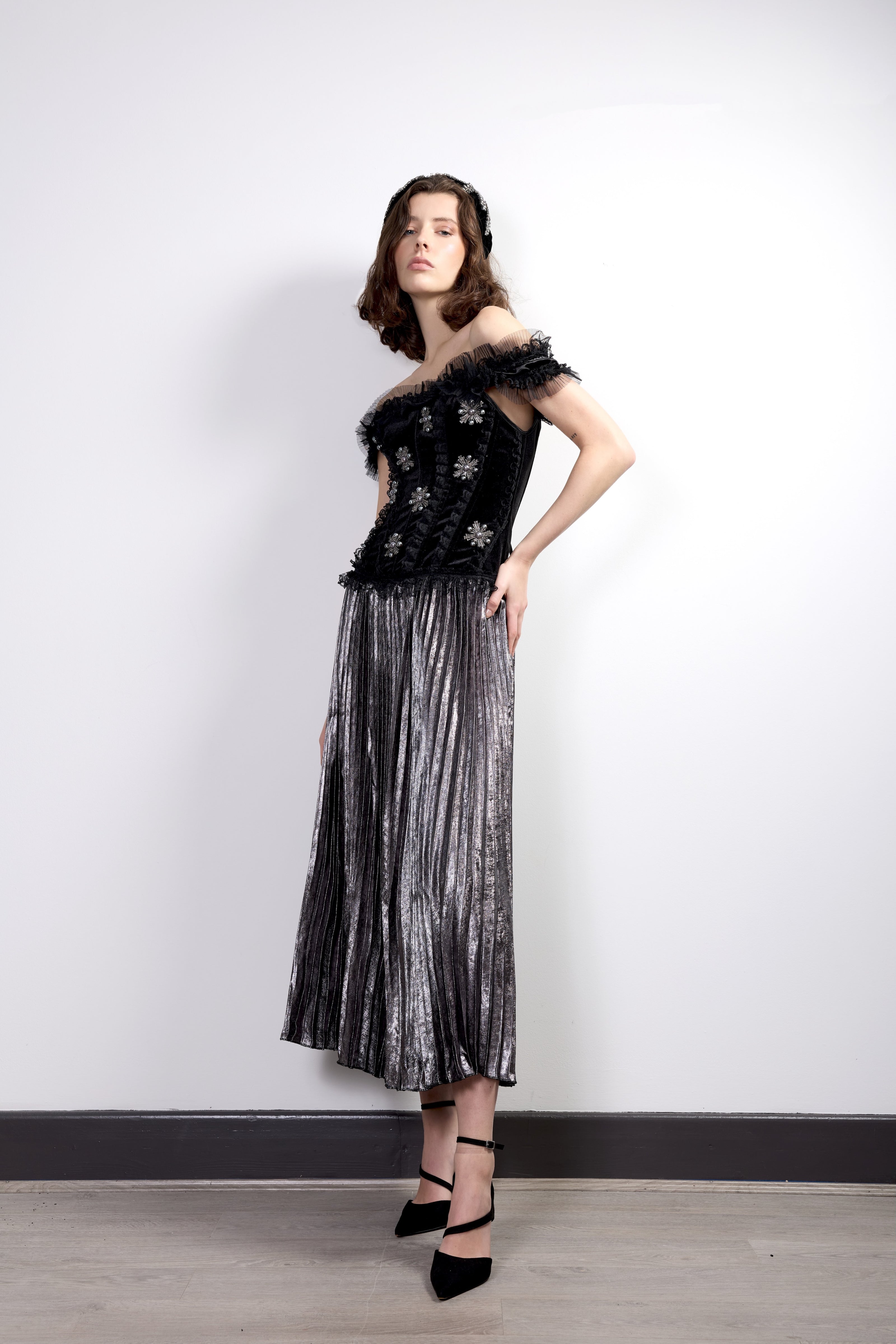 Metallic Silver skirt