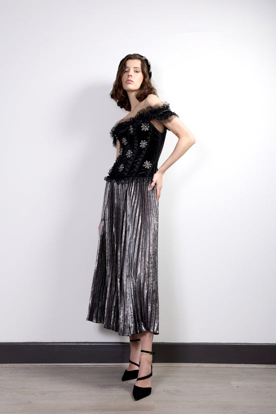 Metallic Silver skirt
