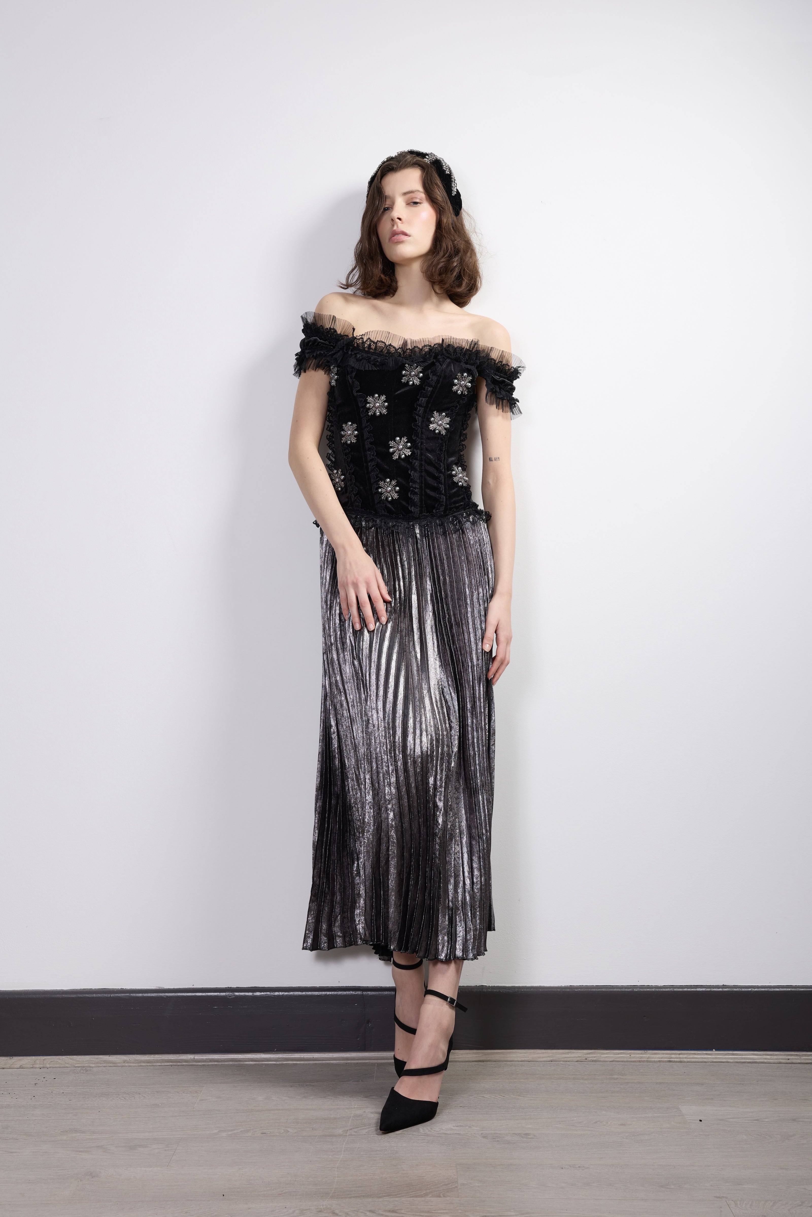 Metallic Silver skirt