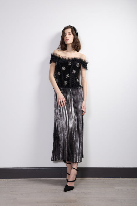 Metallic Silver skirt