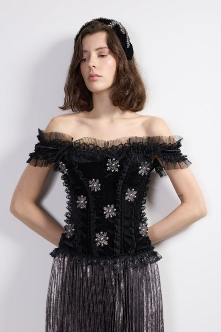 Florence Velvet Corset Top