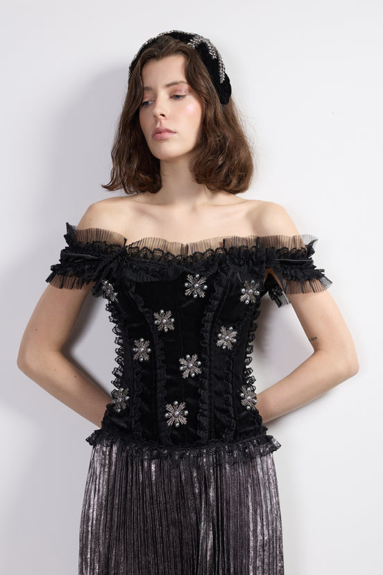 Florence Velvet Corset Top