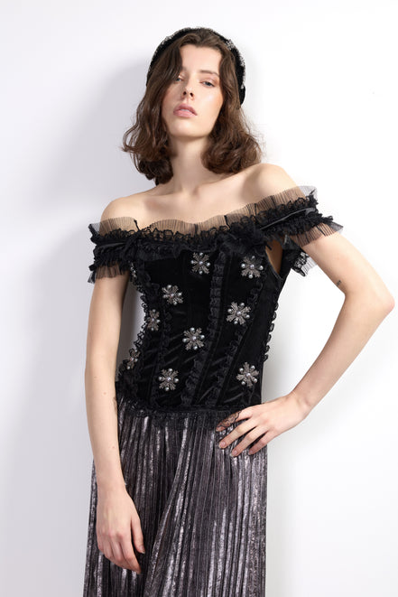 Florence Velvet Corset Top