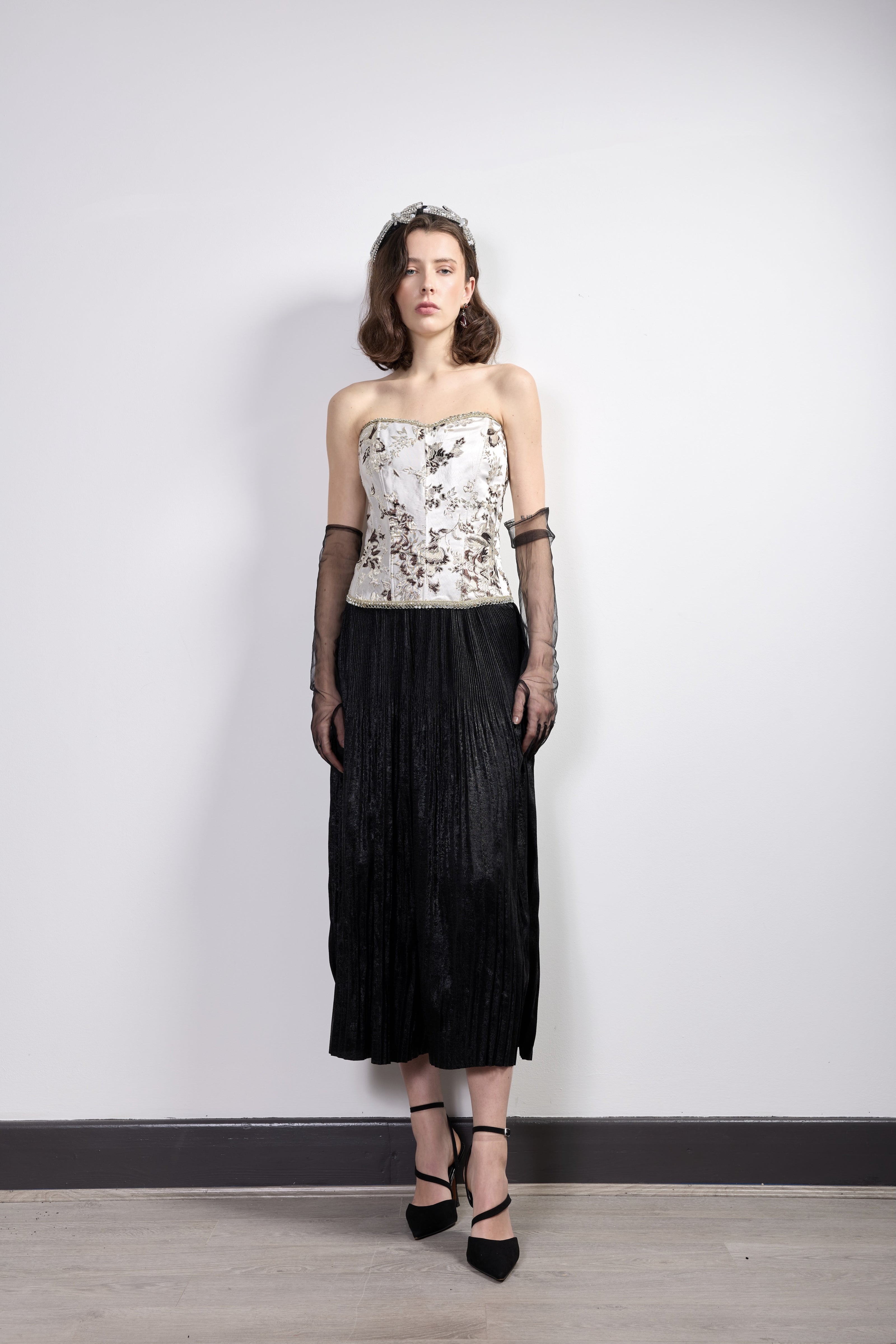 Baroque Embroidered Corset Top