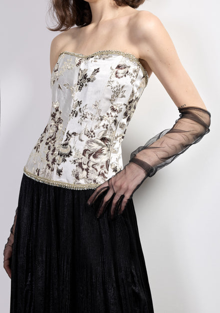 Baroque Embroidered Corset Top