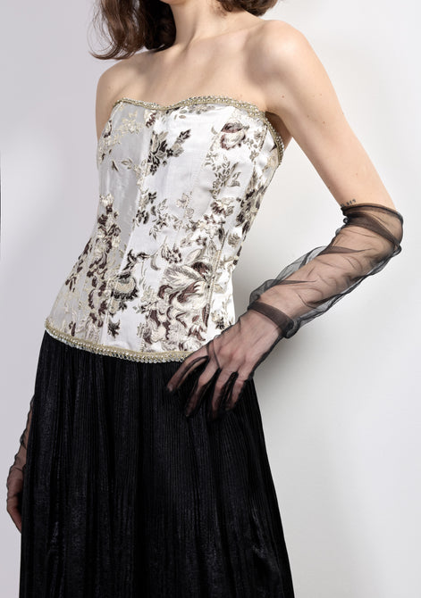 Baroque Embroidered Corset Top
