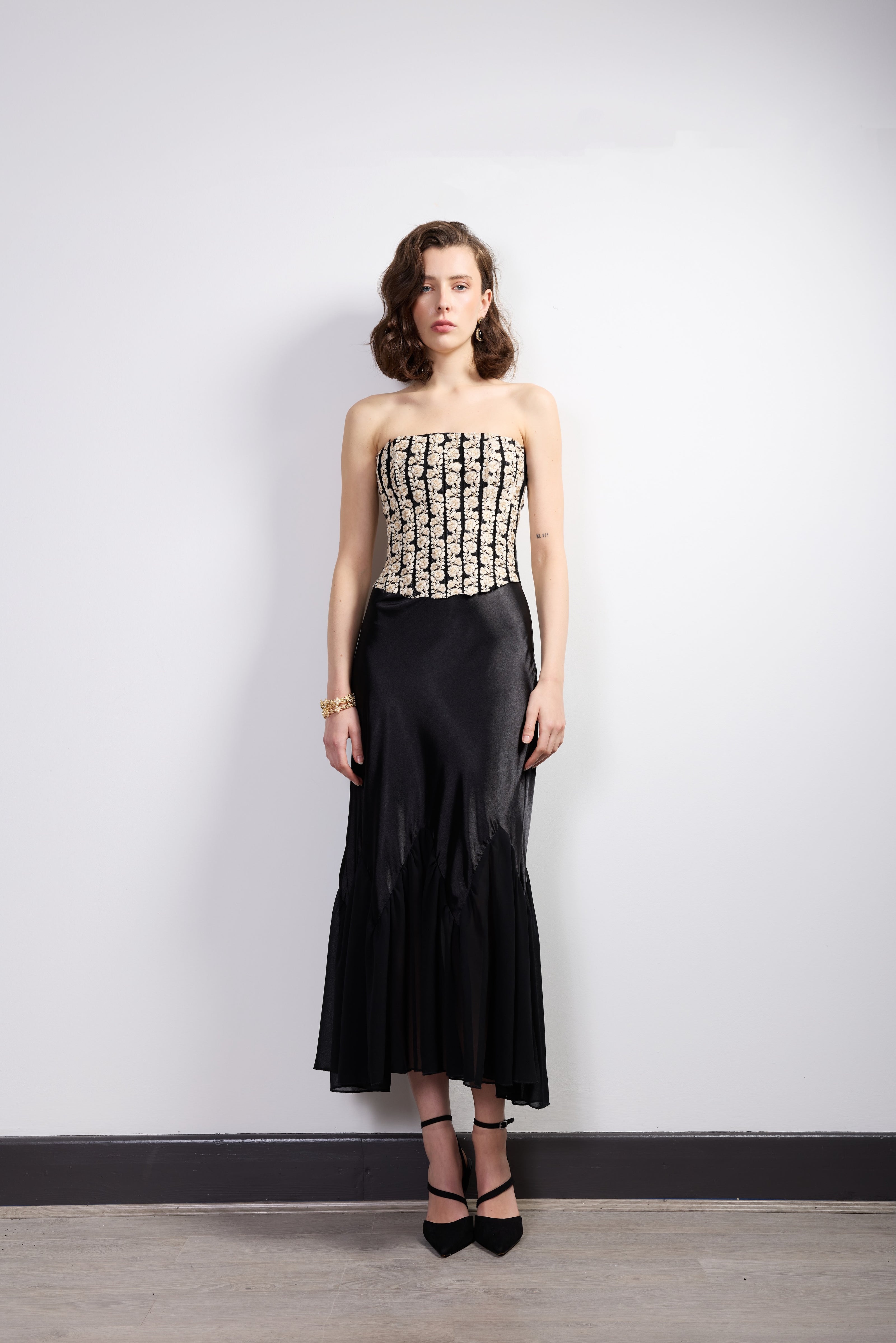 Nelle Embroidered Corset Top