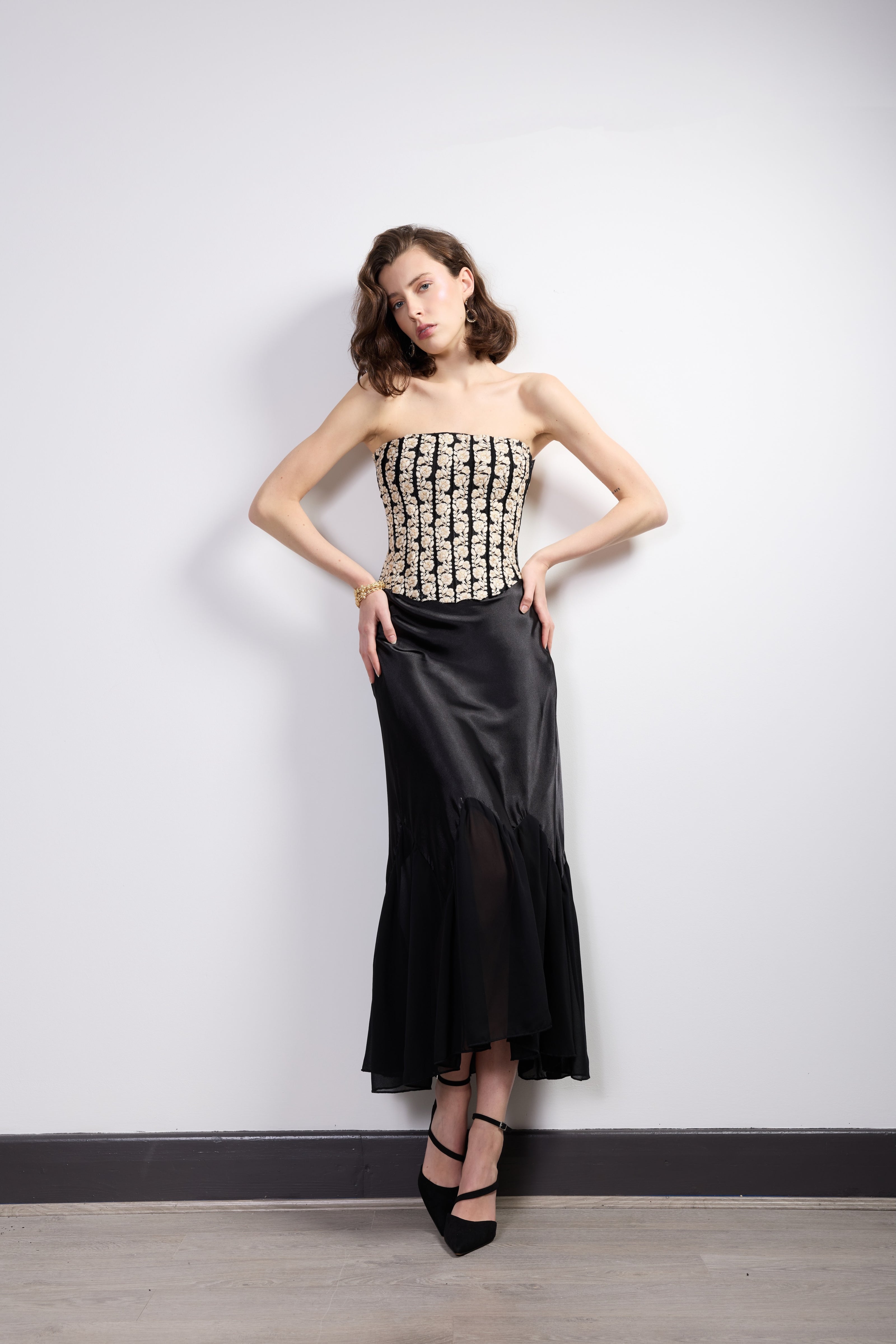 Nelle Embroidered Corset Top