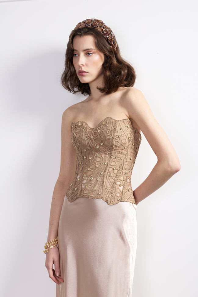 Nude Embellished Corset