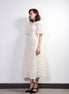 Rosette Zircon Cream Dress